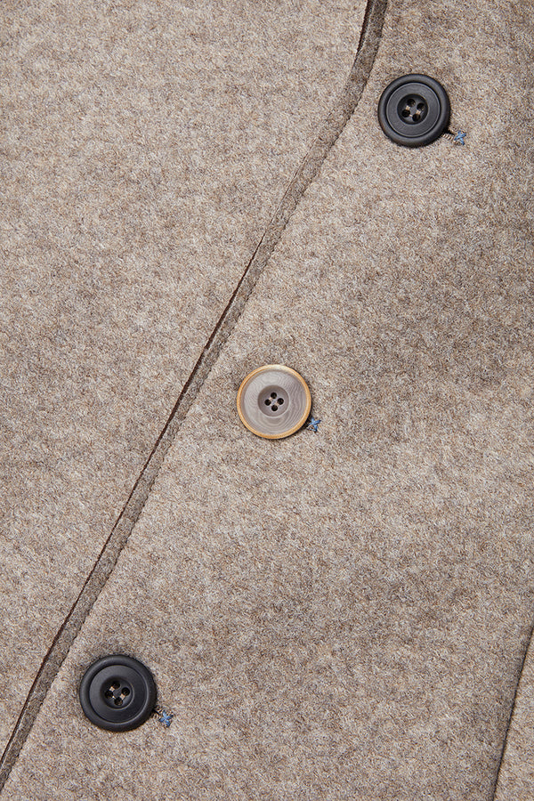 AND153 ボンディングチェスターコート / COL：TORTORA ベージュ