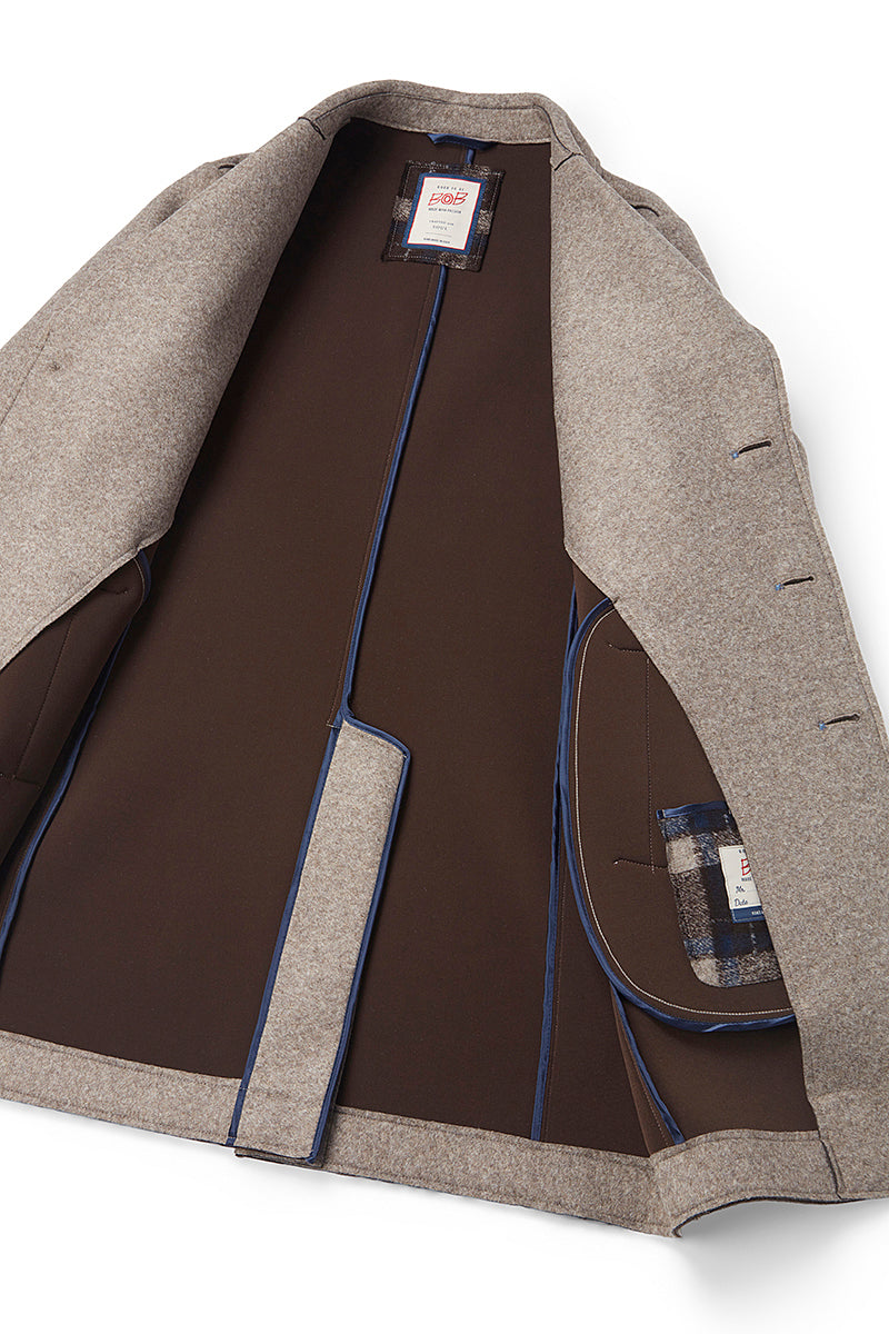 AND153 ボンディングチェスターコート / COL：TORTORA ベージュ BOB JAPAN