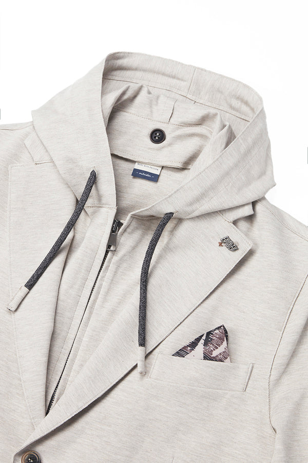 ROB114 デタッチャブルフード ライトジャケット / Col：ECRU オフホワイト系