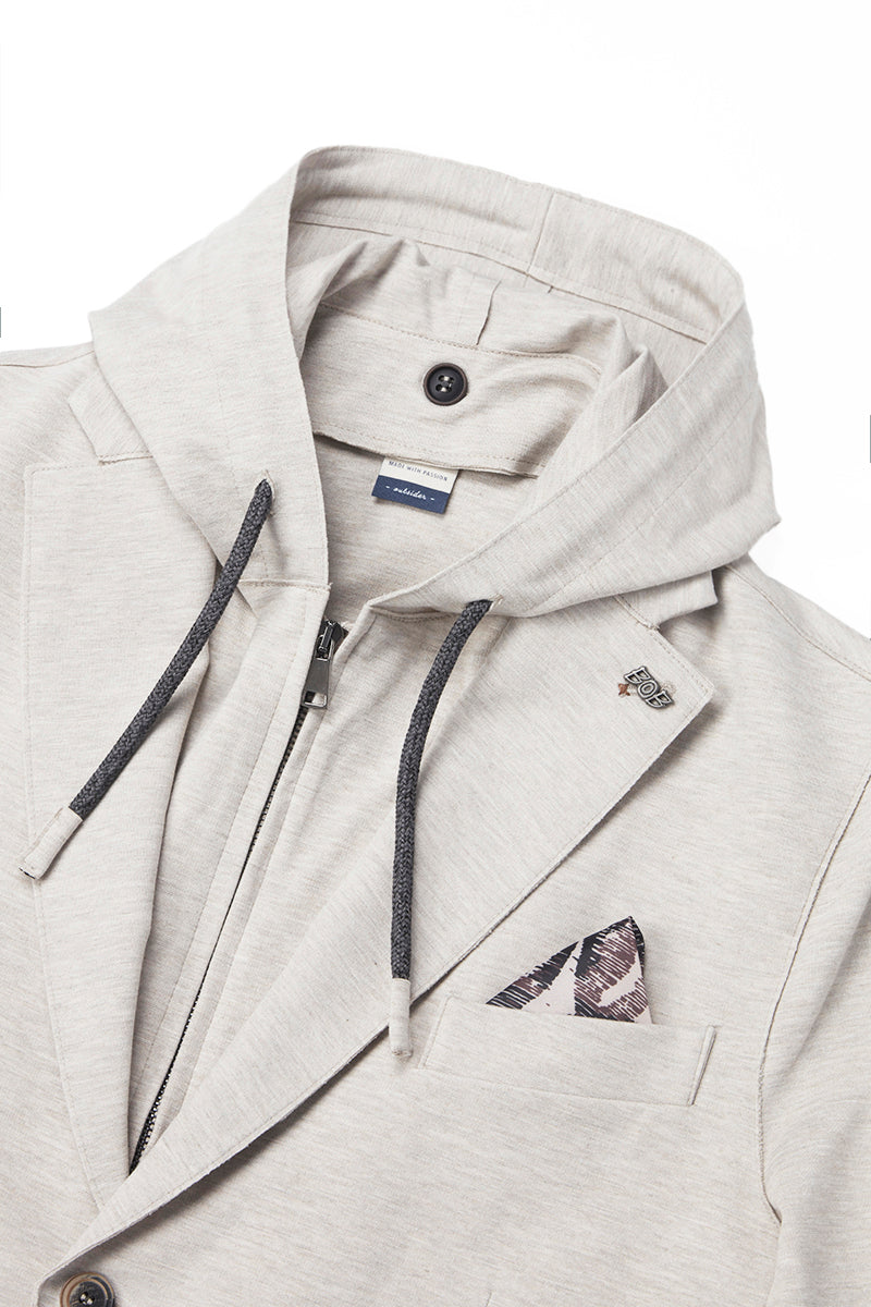 ROB114 デタッチャブルフード ライトジャケット / Col：ECRU オフホワイト系