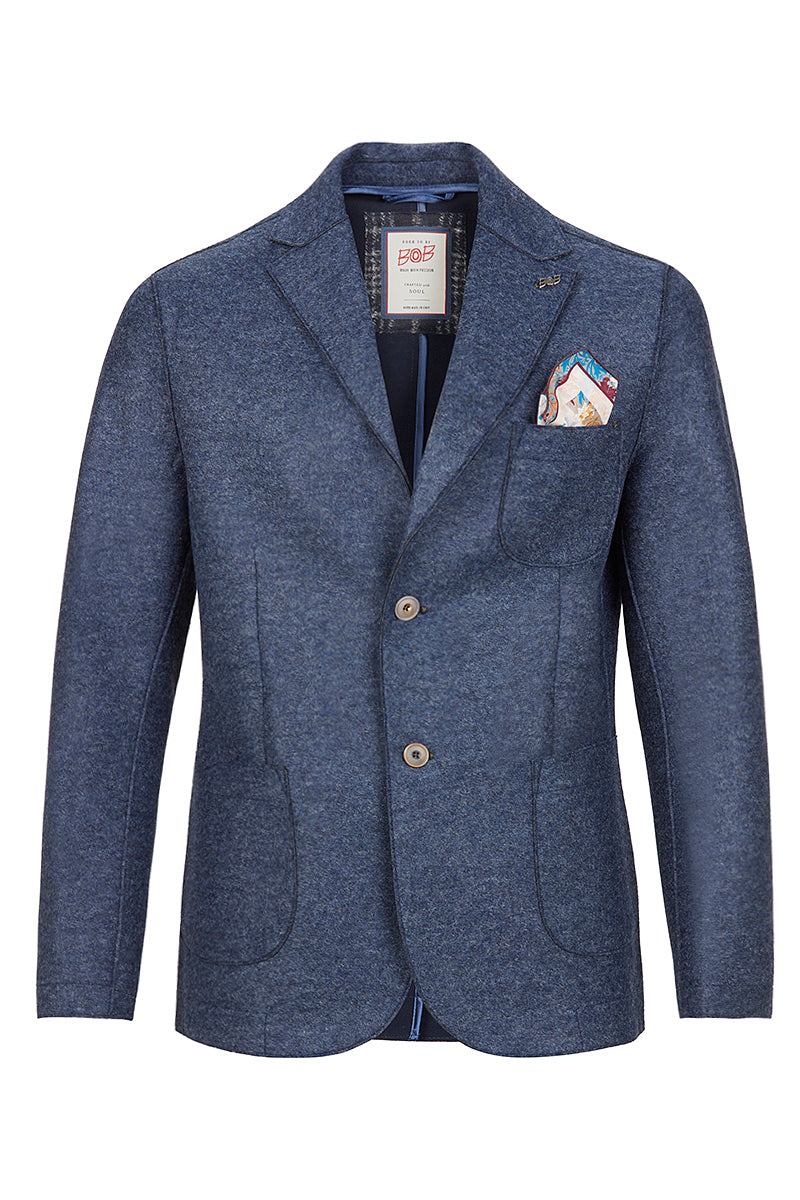 KI156 ボンディングジャケット / Col：JEANS ブルー系