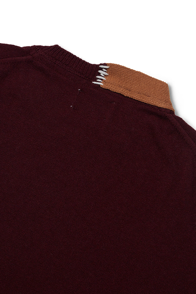ARIC カシミヤブレンドハイゲージニット / COL：BORDEAUX ボルドー系