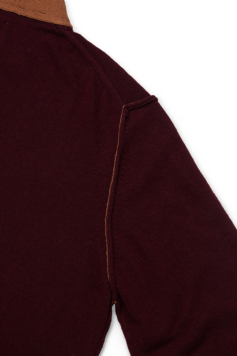 ARIC カシミヤブレンドハイゲージニット / COL：BORDEAUX ボルドー系