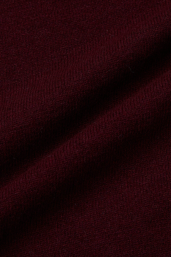 ARIC カシミヤブレンドハイゲージニット / COL：BORDEAUX ボルドー系
