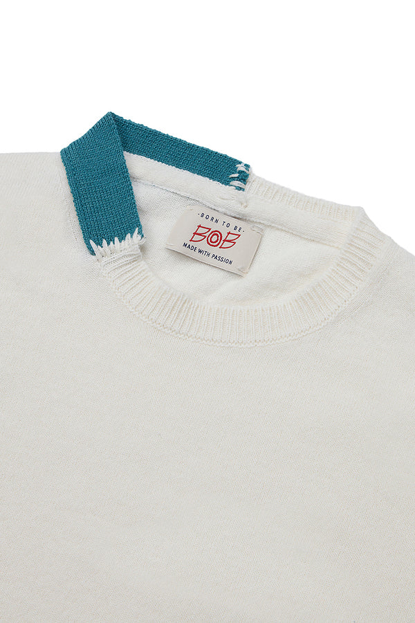 ARIC カシミヤブレンドハイゲージニット / COL：LATTE ホワイト系