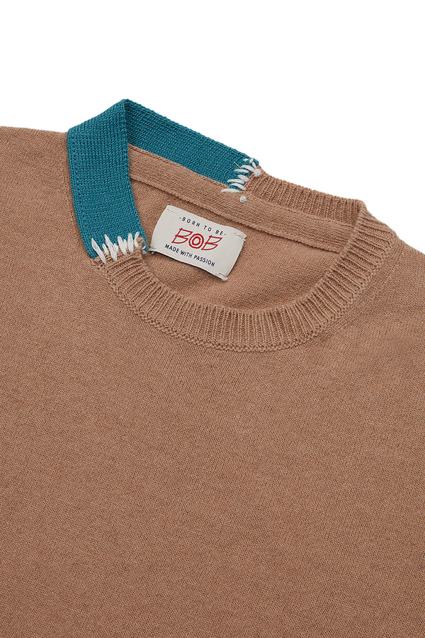 ARIC カシミヤブレンドハイゲージニット / COL：BEIGE ベージュ系