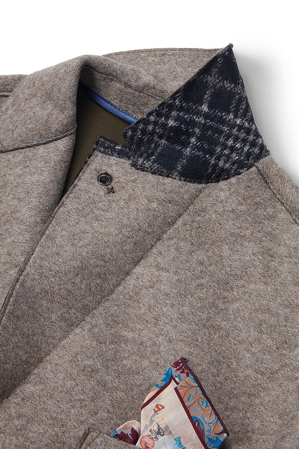 KI156 ボンディングジャケット / Col：TORTORA ベージュ系