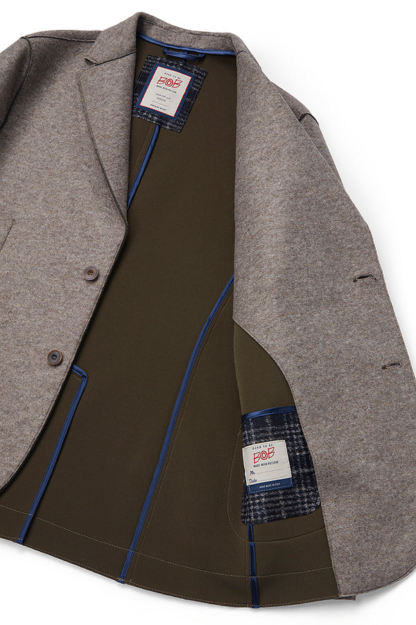 KI156 ボンディングジャケット / Col：TORTORA ベージュ系