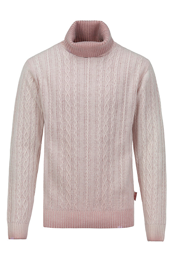 FORT フェードケーブルタートルネックニット / COL：BLU ブルー系