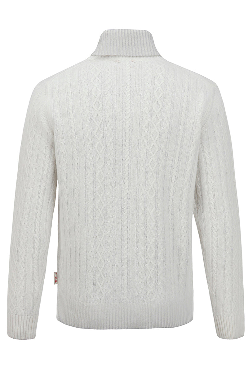 FORT フェードケーブルタートルネックニット / COL：PERLA ライト