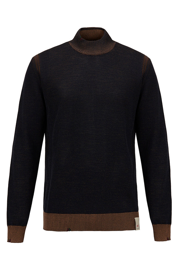 LUBE リバーシブルハイネックニット / COL：BLU＆BEIGE ネイビー＆ベージュ