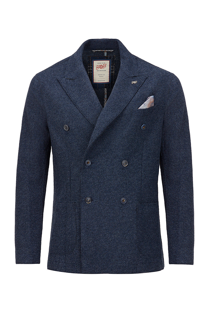 BING159JP ライトボンディング ダブルブレストジャケット / Col：JEANS インディゴ系