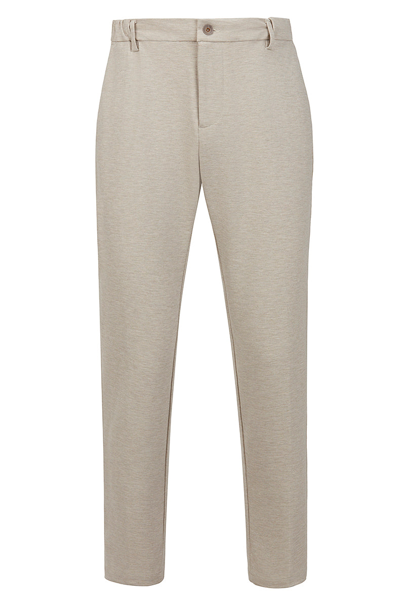 GOOVI114 ドローストリングストレッチイージーパンツ / COL：ECRU ライトベージュ系