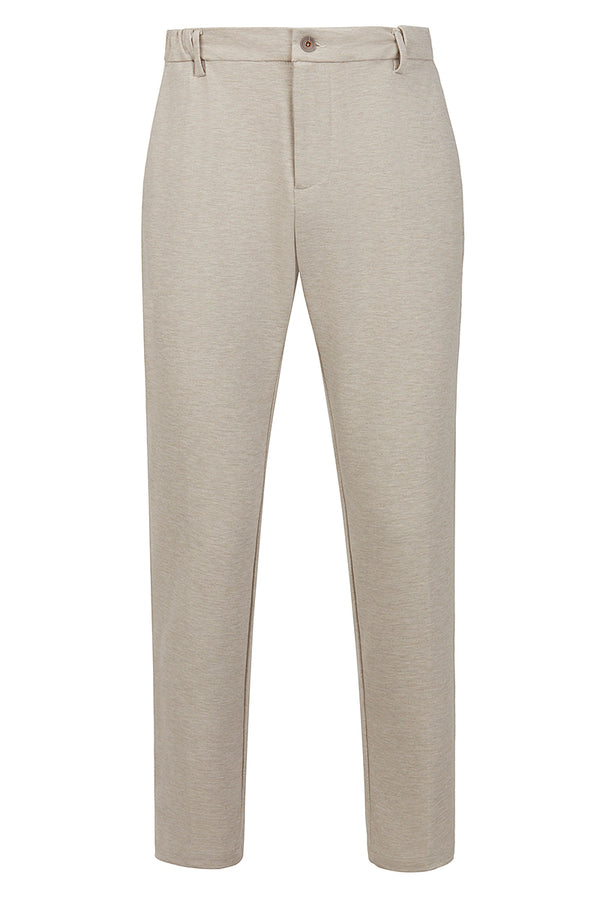 GOOVI114 ドローストリングストレッチイージーパンツ / COL：ECRU ライトベージュ系