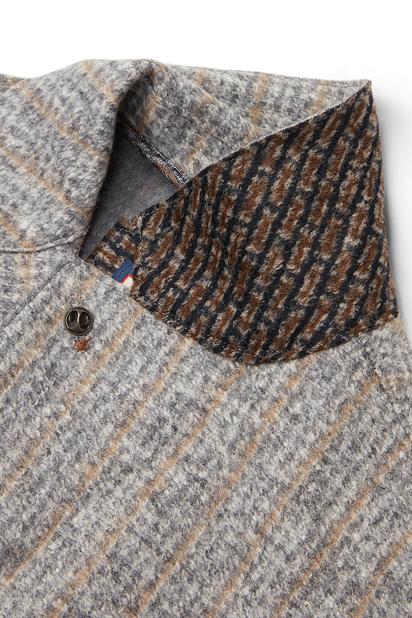 HARLOW203 シャドーストライプライトウールジャケット  / Col：VAR1 グレー系