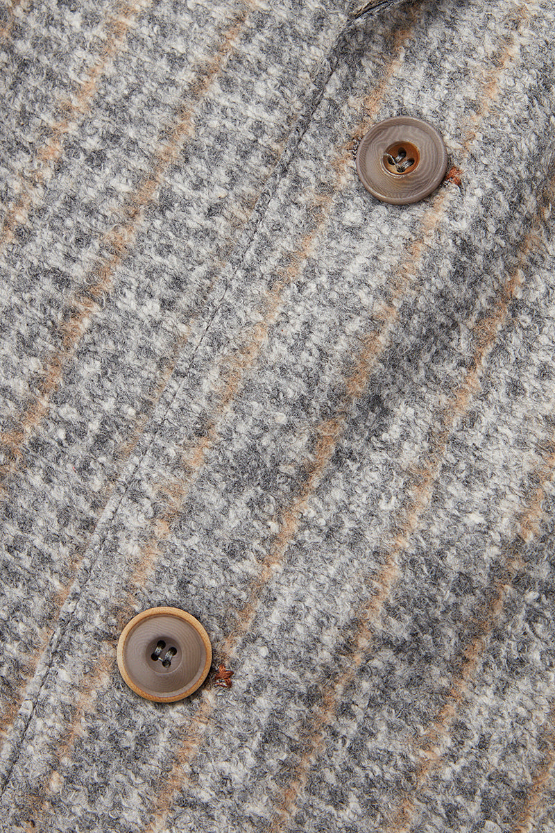 HARLOW203 シャドーストライプライトウールジャケット  / Col：VAR1 グレー系