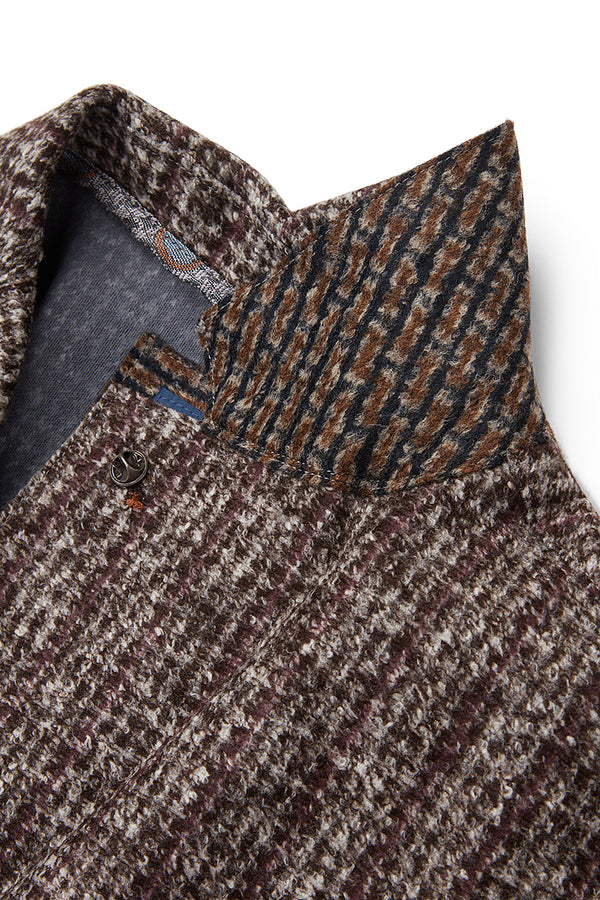 HARLOW203 シャドーストライプライトウールジャケット  / Col：VAR2 ブラウン系