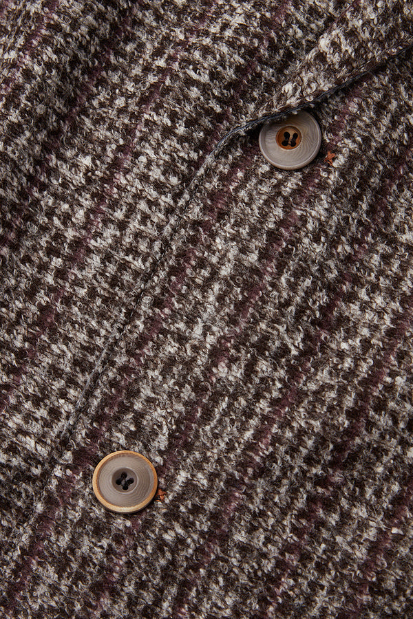 HARLOW203 シャドーストライプライトウールジャケット  / Col：VAR2 ブラウン系