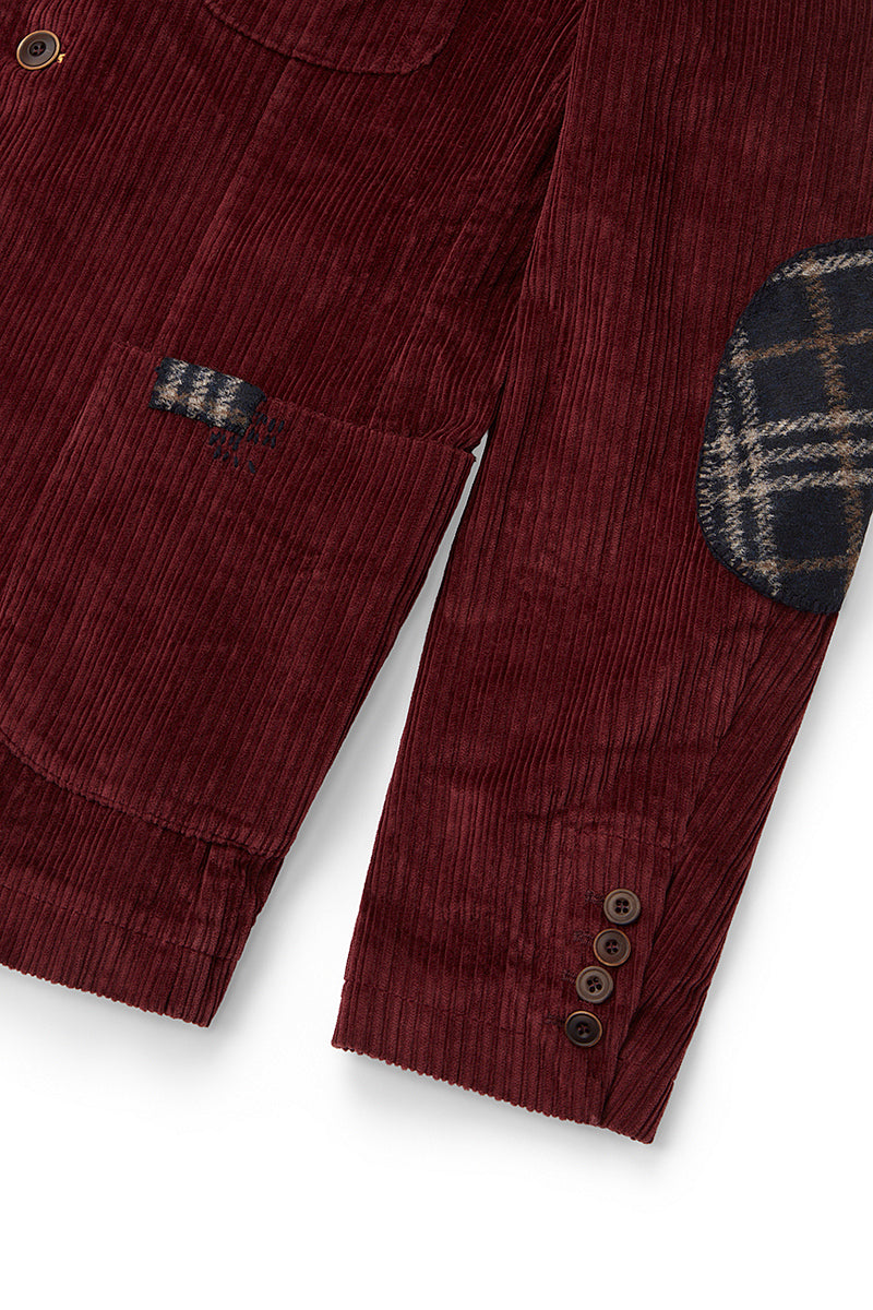 TACK118 コーデュロイマテリアル ジャケット  / Col：BORDEAUX