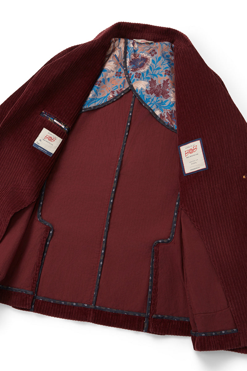 TACK118 コーデュロイマテリアル ジャケット  / Col：BORDEAUX