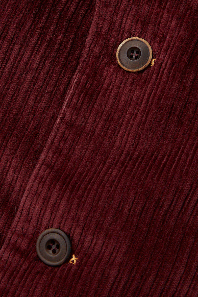 TACK118 コーデュロイマテリアル ジャケット  / Col：BORDEAUX