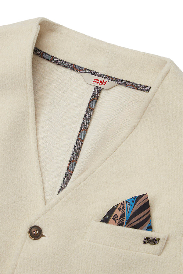 DRUG159 プレーンニットジレ / COL：PANNA ホワイト系