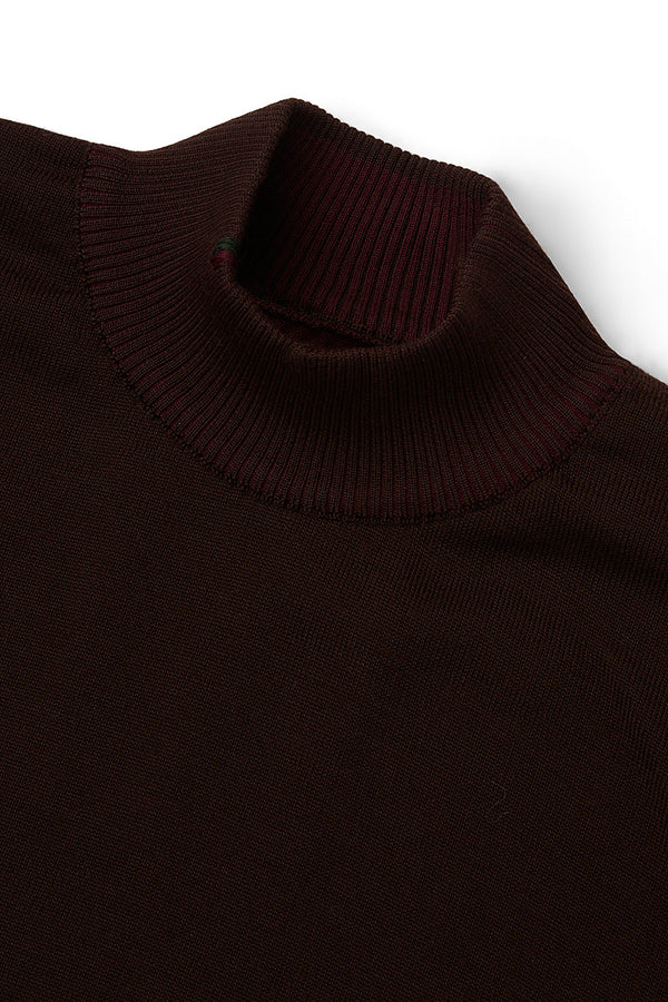 LUBE リバーシブルハイネックニット / COL：MORO＆BORDEAUX ブラウン＆ボルドー