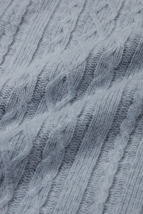 FORT フェードケーブルタートルネックニット / COL：BLU ブルー系