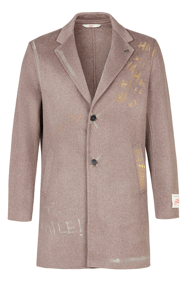 OPEN ハンドペイントデザインチェスターコート / COL：PANNA