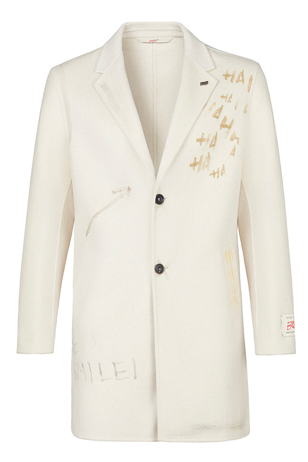 OPEN ハンドペイントデザインチェスターコート / COL：PANNA