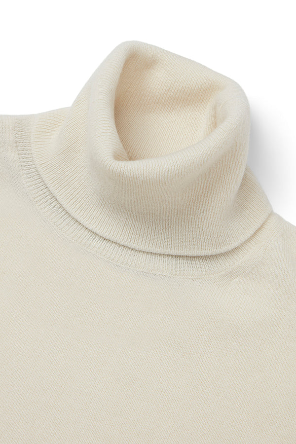 RIVER カシミヤブレンドタートルネックニット / COL：LATTE ホワイト系
