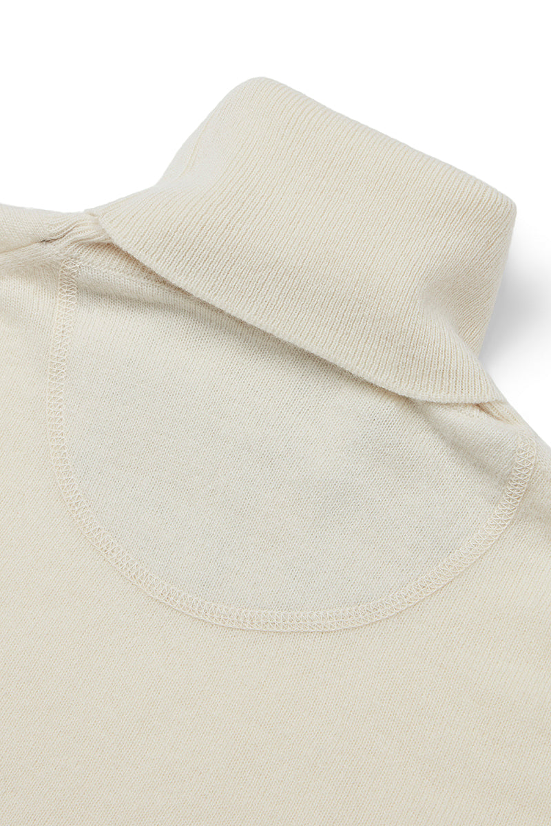 RIVER カシミヤブレンドタートルネックニット / COL：LATTE ホワイト系