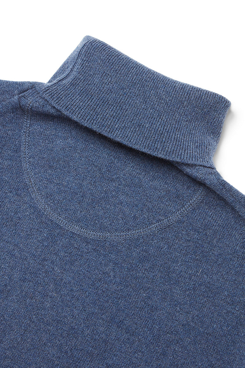RIVER カシミヤブレンドタートルネックニット / COL：JEANS インディゴ系