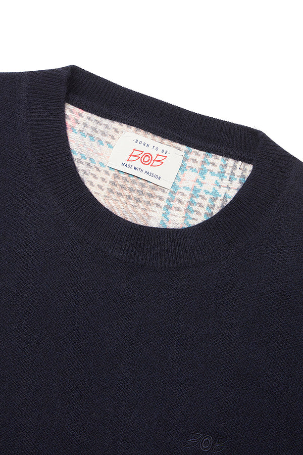 FOSTER カシミヤブレンドハイゲージニット / COL：NAVY ネイビー系