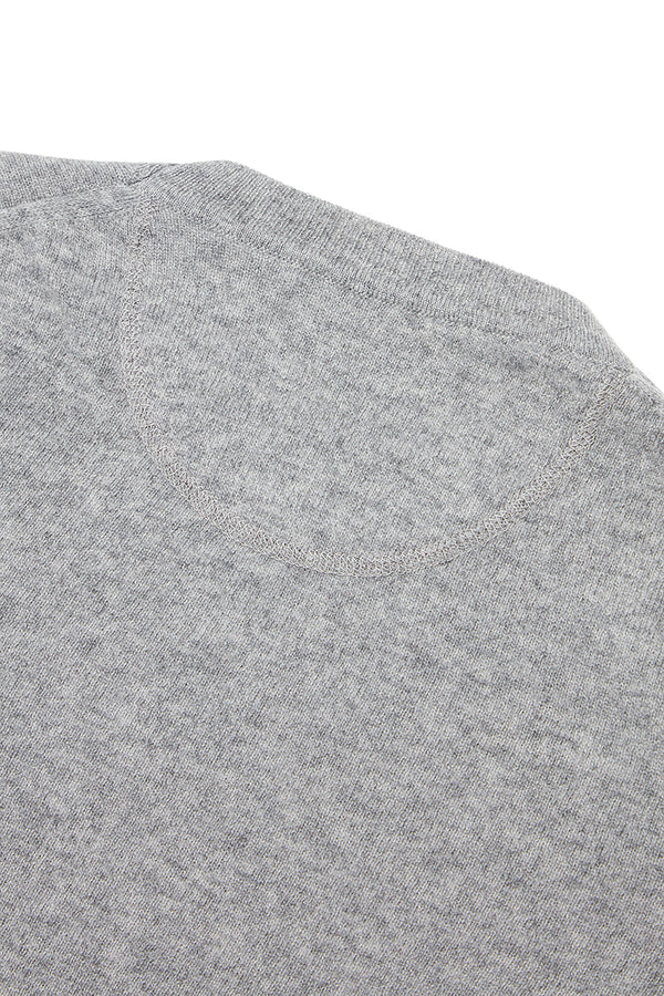 FOSTER カシミヤブレンドプレーンハイゲージニット / COL：ACCIAIO グレー系