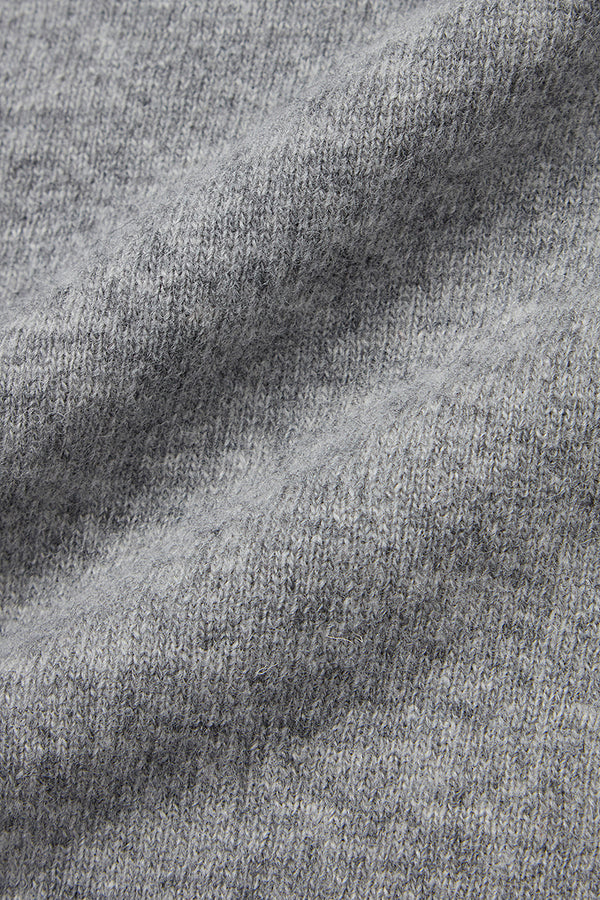 FOSTER カシミヤブレンドプレーンハイゲージニット / COL：ACCIAIO グレー系