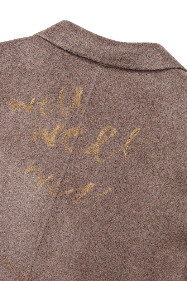 OPEN ハンドペイントデザインチェスターコート / COL：BEIGE ベージュ系