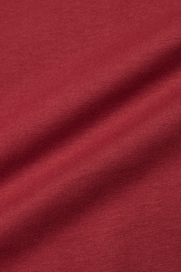 【REIGN】シルケットTシャツ / Col：ROSEBAY ボルドー系