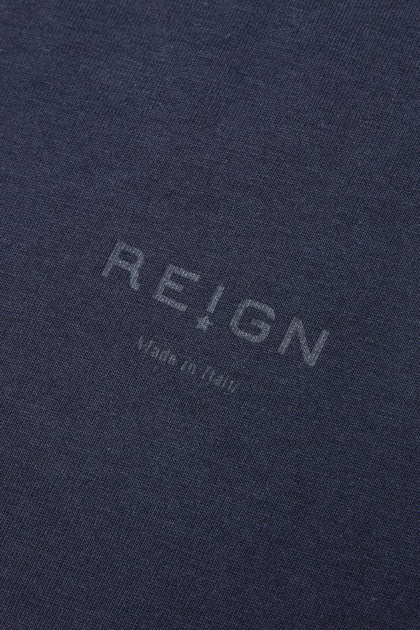 【REIGN】シルケットTシャツ / Col：BLU ネイビー系