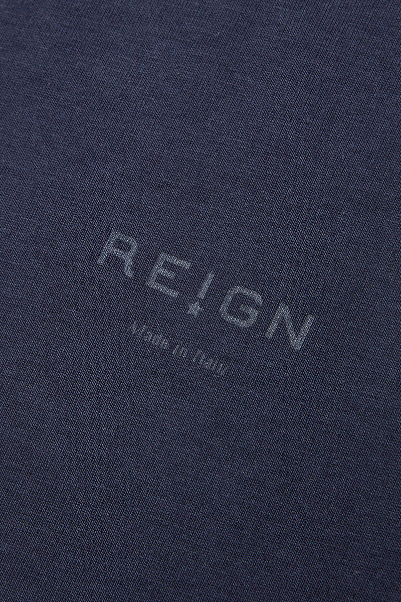【REIGN】シルケットTシャツ / Col：BLU ネイビー系