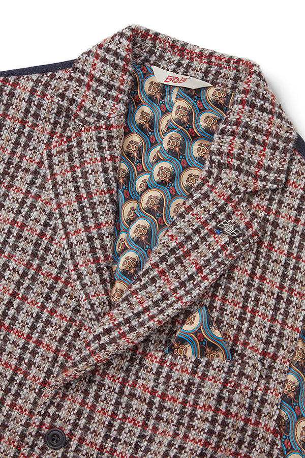 OFF123 ガンクラブチェックパターンジレ / COL：VAR3 レッド系