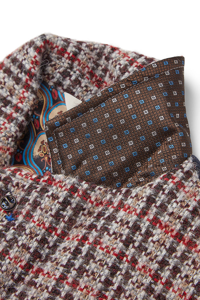 OFF123 ガンクラブチェックパターンジレ / COL：VAR3 レッド系