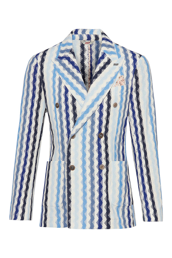 MOP576 ダブルブレストストライプジャケット / VAR1 オレンジベース