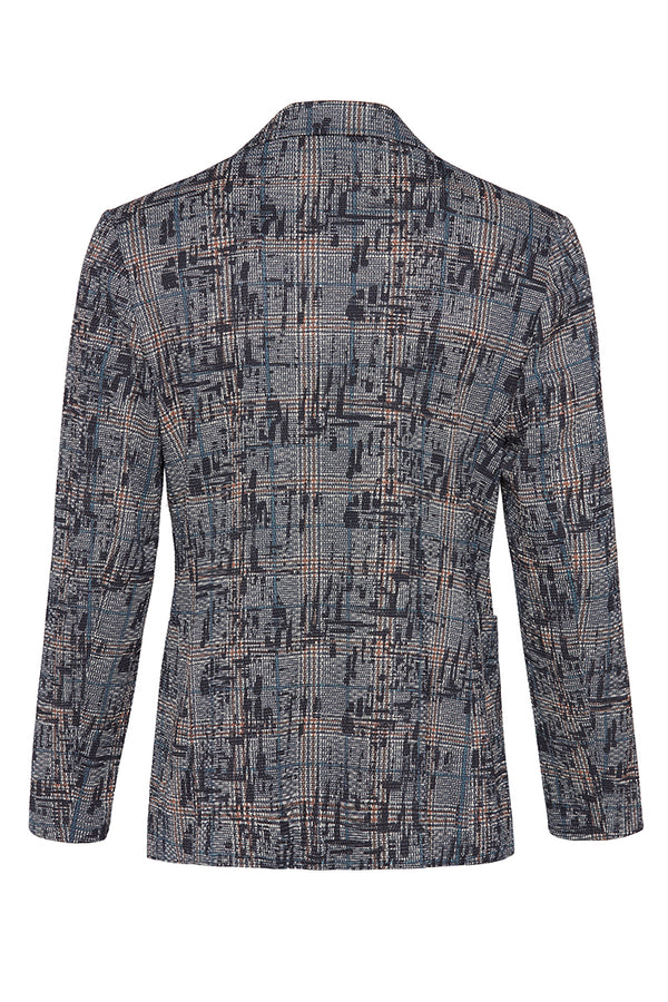 PICKY584 カスリ調グレンチェックジャケット / VAR1 ネイビー