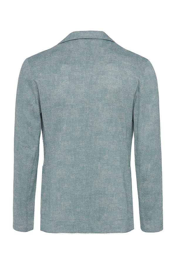 EASYX585 バーズアイプリントジャケット / GOCCIA ライトブルー