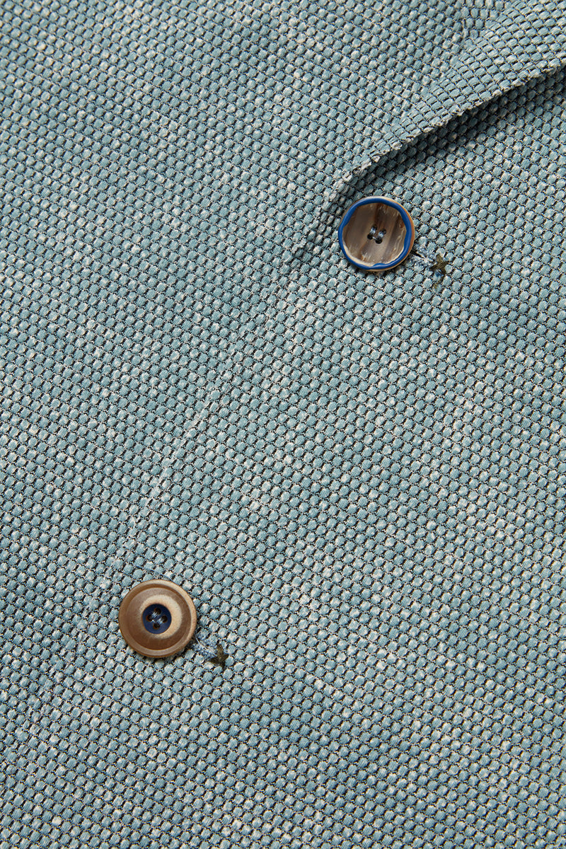 EASYX585 バーズアイプリントジャケット / GOCCIA ライトブルー