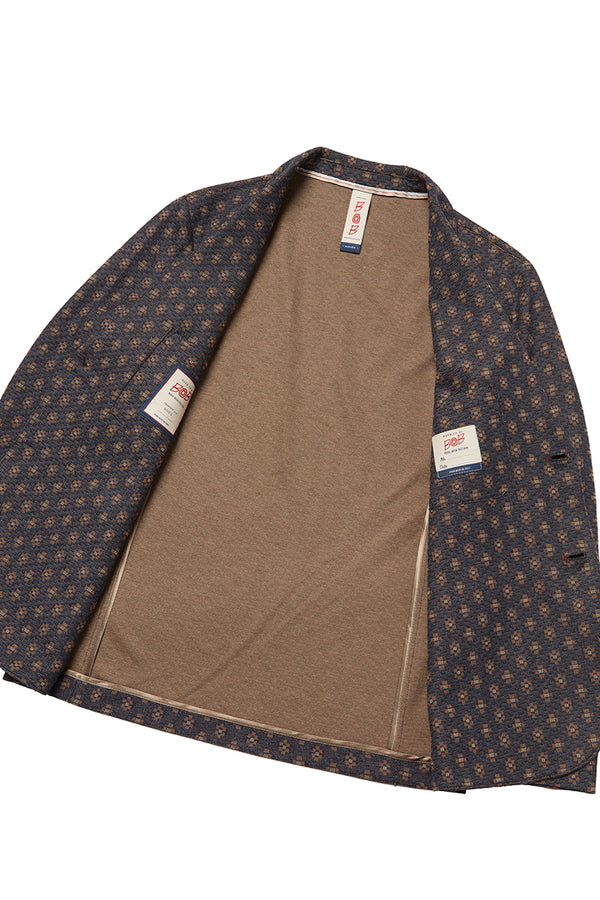 JAKE571 フラワープリントパターンジャケット / BLU ブルー