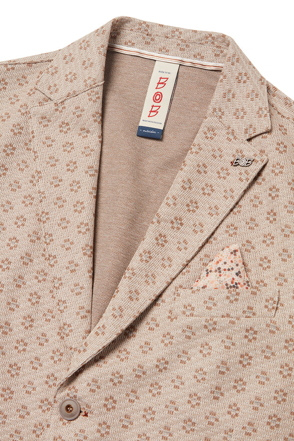 JAKE571 フラワープリントパターンジャケット / NOCE ウォールナットブラウン