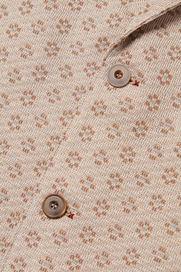 JAKE571 フラワープリントパターンジャケット / NOCE ウォールナットブラウン