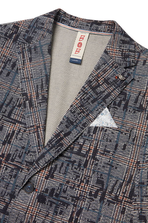 PICKY584 カスリ調グレンチェックジャケット / VAR1 ネイビー